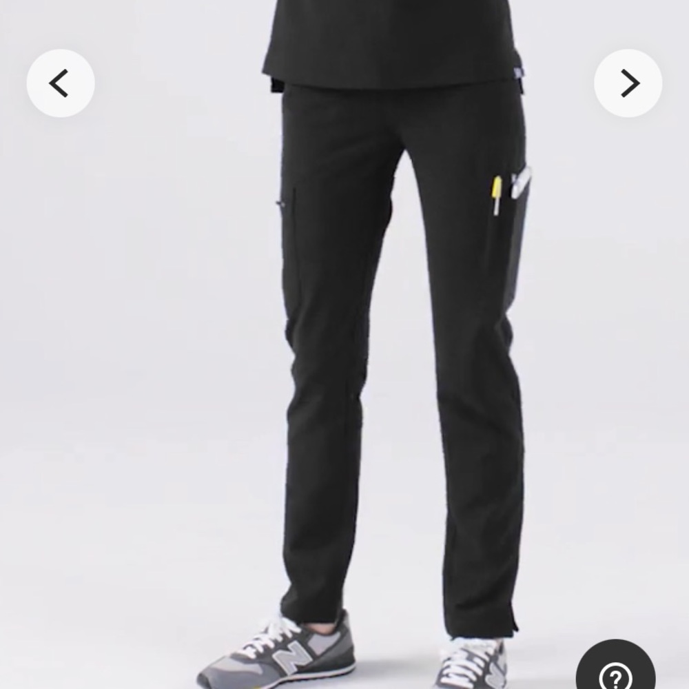 Black Yola Skinny Figs Scrub Pants